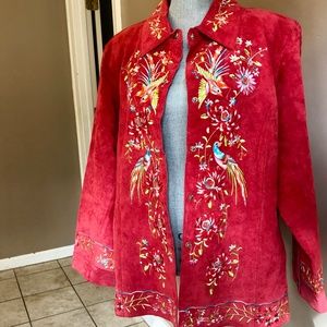 Avanti Suede Jacket With Embroidered SZ 1X